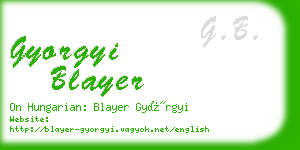 gyorgyi blayer business card